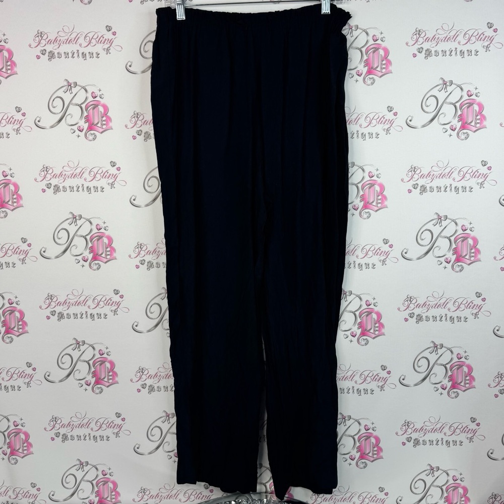 Elien figg pants smocked waist stretch Chic Black Women's Trousers
